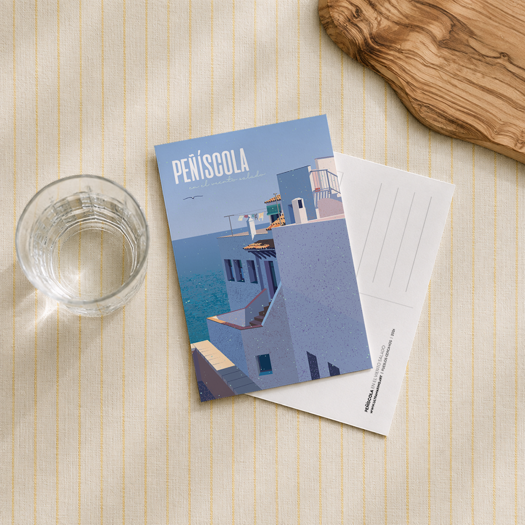 Postal | Peñíscola | En el viento salado
