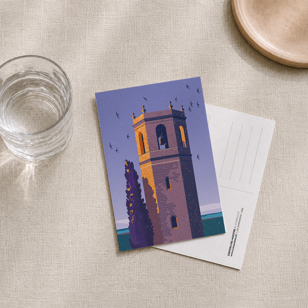 Postal | El campanario Cervera del Maestre