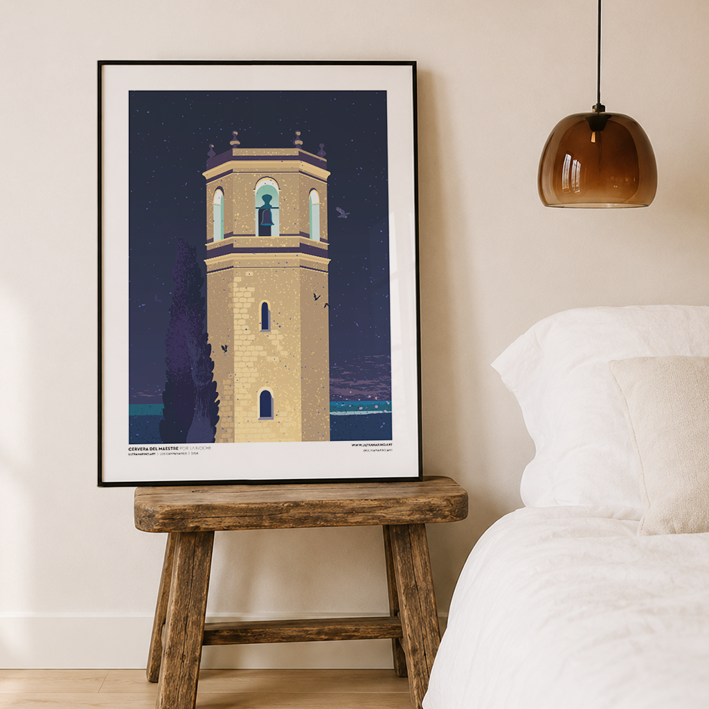 Cervera del Maestre | el Campanario por la noche