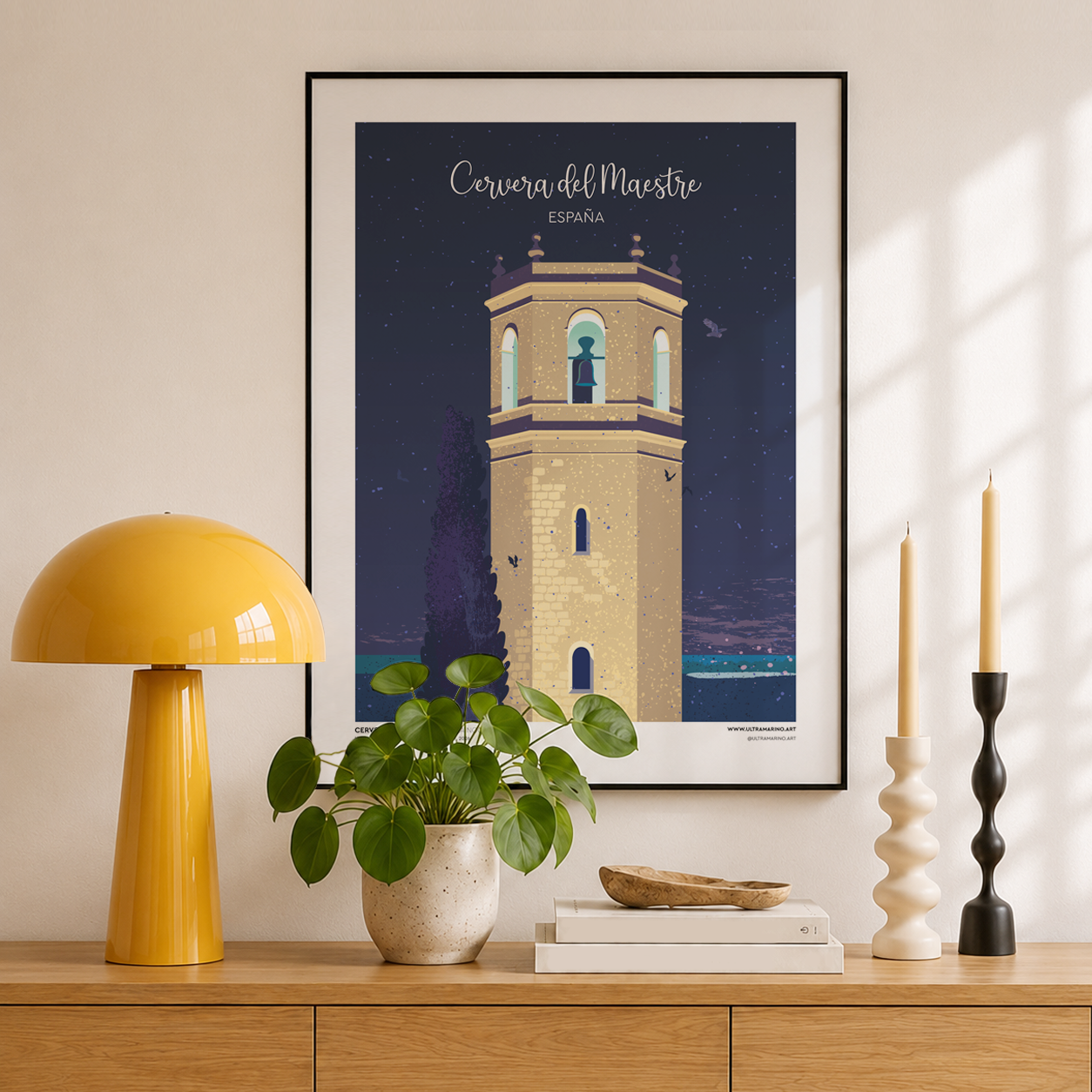Cervera del Maestre | el Campanario por la noche