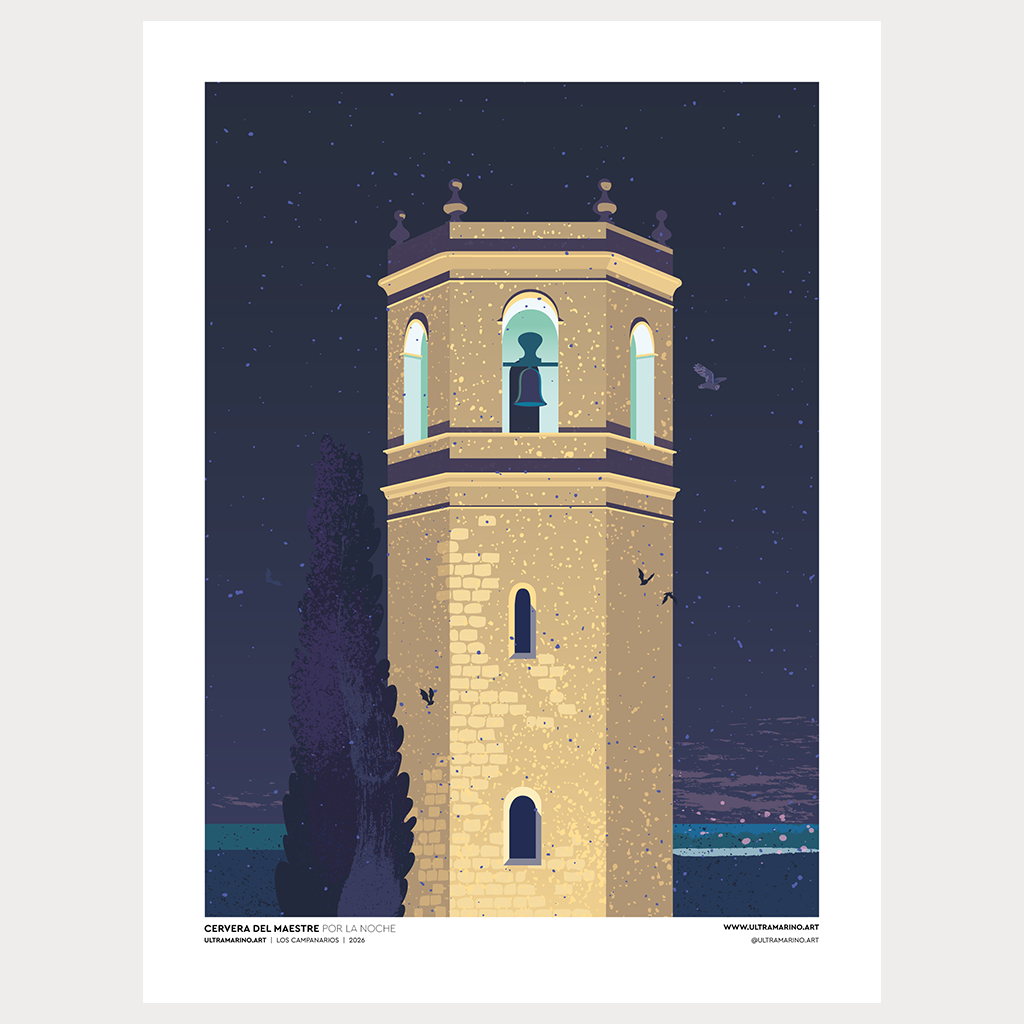 Cervera del Maestre | el Campanario por la noche