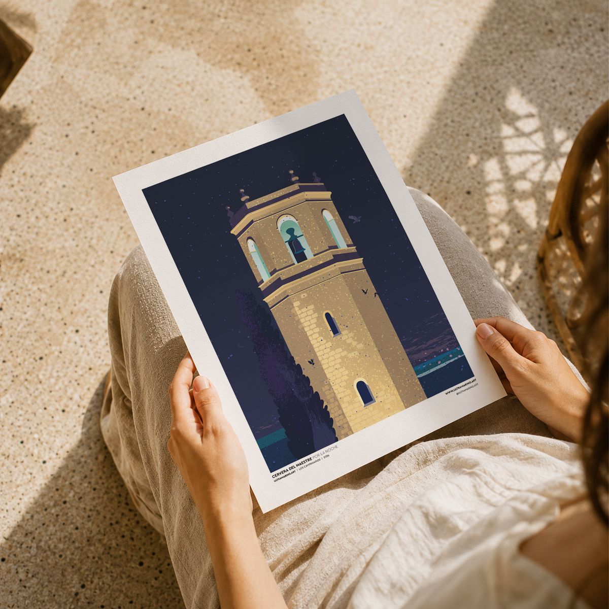 Cervera del Maestre | el Campanario por la noche