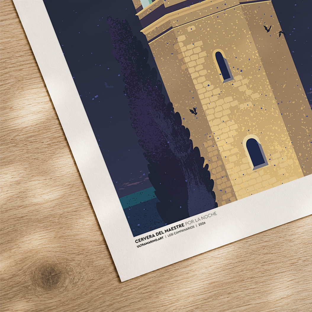 Cervera del Maestre | el Campanario por la noche